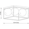 Lubinis šviestuvas Carruzzo Ceiling Light Drift 4XE14 Gold