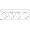 Lubinis šviestuvas Domoletti CEILING LIGHT TUNIS 4XGU10 ML9938 W/GOLD