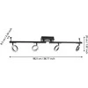 Lubinis šviestuvas Lampa sufitowa EGLO CEILING LED CARDILLIO 2 2/4 900516 BL