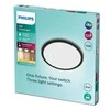Lampa griesti Philips SuperSlim, 2700°K, LED, melna