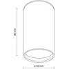 Lubinis šviestuvas Tk_Lighting Šviestuvas lubų TK Lighting Top 5764, GU10, juodas