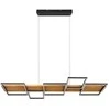 Pakabinamas šviestuvas Pakabinamas LED šviestuvas TRIO Harper, 42W, 3000K, 5700lm, juodos/medžio sp.,115x44x150cm