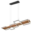 Pakabinamas šviestuvas Pakabinamas LED šviestuvas TRIO Harper, 42W, 3000K, 5700lm, juodos/medžio sp.,115x44x150cm