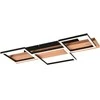 Lubinis šviestuvas Lubinis LED šviestuvas TRIO Harper, 30W, 3000K, 4000lm, juodos/medžio sp., 65 x 34 x 7 cm