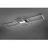 Lubinis šviestuvas Lubinis LED šviestuvas TRIO IRVINE, 60 W, 7100 lm, 3000-6500 K, juodos sp., 105x42xh6 cm, su pultu