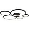 Lubinis šviestuvas Lubinis LED šviestuvas TRIO RONDO, 49W, max 5800lm, 3000K, juodos sp., dimeriuojamas, 59x53 cm