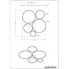 Lubinis šviestuvas Lubinis LED šviestuvas TRIO RONDO, 49W, max 5800lm, 3000K, juodos sp., dimeriuojamas, 59x53 cm