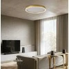 Lubinis šviestuvas Viokef 38W LED paviršinis šviestuvas VANESSA, šlifuoto aukso sp., 3000/4000K, dimeriuojamas, 4292801
