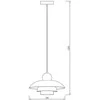 Pakabinamas šviestuvas Lampa wisząca Domoletti PENDANT LIGHT BILIS E27 Juodas
