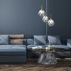 Lubinis šviestuvas Domoletti PENDANT LIGHT BURSA 3XE14 ROUND BL/GOLD