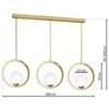 Lubinis šviestuvas Lampa wisząca Domoletti PENDANT LIGHT KONYA 3XE14 MLP5574 GOLD