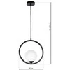 Lubinis šviestuvas Lampa wisząca Domoletti PENDANT LIGHT KONYA E14 Juodas/Baltas