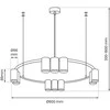 Lubinis šviestuvas Lampa wisząca Domoletti PENDANT LIGHT PORI 10XGU10 ML0373 Juodas
