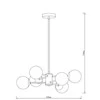 Pakabinamas šviestuvas Domoletti PENDANT LIGHT RAILE 6XE27 GOLD