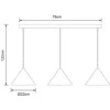 Pakabinamas šviestuvas Lampa wisząca Domoletti PENDANT LIGHT TRIANGLE 3XE27 Juodas