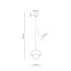 Lubinis šviestuvas Tk_Lighting Šviestuvas kabinamas TK Lighting Bono 10205, 8 W, G9
