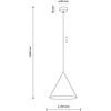 Lubinis šviestuvas Tk_Lighting Šviestuvas kabinamas TK Lighting Cono 6632, 15 W, E27