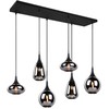 Pakabinamas šviestuvas TRIO LUMINA, 6 x E14, max 40W, juodos sp., 93,8 x 24,5 x h150 cm
