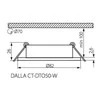 Įmontuojamas šviestuvas Kanlux Dalla CT-DTO50-W, 50W, G5.3