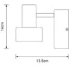 Lubinis šviestuvas Domoletti Šviestuvas nukreipiamasis Lucia GU23002-1R, 5 W, GU10