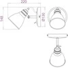 Sieninis šviestuvas Domoletti Kryptinis šviestuvas EASYLINK R5016001-1R, 40 W, E14