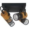 Lubinis šviestuvas Spot Trio TOSH, excl.4xE14, pivotante, ↔ 22cm / ↗ 22cm / ↕ 19,5cm, metal, Negru/Lemn