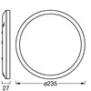 Šviestuvas plafonas Ledvance/Osram Orbis Ultra Slim Clickdim, 15 W, LED, 3000 °K