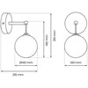 Sieninis šviestuvas Kinkiet Domoletti WALL LIGHT BURSA E14 Juodas/GOLD