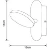Šviestuvas sieninis Domoletti Plate LED16019A-1R, 3.5W, LED