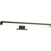 Veidrodžių LED šviestuvas TRIO Lino, IP44, 7,4W, 3000K, 900lm, juodos sp., 40 x 6 cm