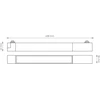 Lubinis šviestuvas Šviestuvas bėginei sistemai DPM X-Line STF3-20W-B, 20 W, LED