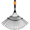 Lapų grėblys vėduoklinis Fiskars QuikFit 135201/1000644, be koto, 560 mm, juoda sp./oranžinė sp.