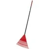 Lapu grābeklis vēdekļa Haushalt Rake 22T, ar kātu, 1620 mm, melna krās./sarkana krās.