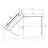 Ani_Plast Unitazo alkūnė Ani Plast W4220, 45°, Ø 110/141 mm, balta