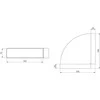 Ventiliacijos alkūnė EUROPLAST KLH25-90, 220 x 55 mm, 90°