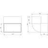 Ventiliatorius Ventiliacijos alkūnė EUROPLAST KLV, 110 x 55 mm, 90°