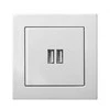 Liregus Įleistinis USB- kroviklis EPSILON, dvivietis, baltos sp., 220V, 50-60Hz, 3,4A