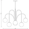 Pakabinamas šviestuvas Lampa wisząca Domoletti PENDANT LIGHT KAFF 6XE27 GOLD