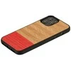 MAN&amp;WOOD dėklas skirtas Apple iPhone 12 Pro Max herringbone azalea juodos spalvos