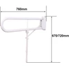 Thema Lux GRAB BAR HD-05, FOLDING, 76 CM, Baltas
