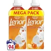 LENOR Audinių Minkštiklis Gold Orchid & Vanilla 2 x 987 ml ,94 Skalbimai,