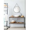 UNIBALL M_M FINE MIRROR 60 CM Juodas WITH LEATHER BEL