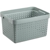 NHG Plastikinė dėžė Seoul L Plast Team 20.9x26.8x35.7cm pilkai žalia