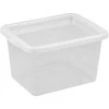NHG Dėžė su dangčiu Basic box Plast Team 13L permatoma