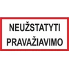 None Nežinomas Lipdukas neužstatyti pravažiavimo 170x100mm