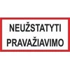 None Nežinomas Lipdukas neužstatyti pravažiavimo 170x100mm