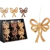 Mica Decorations Christmas Tree toy Bow. ruda/auksinis
