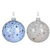 Klass Christmas Tree toy Decoris Dots. transparent/mėlynas. glass