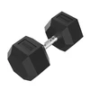 Hanteliai TUNTURI Platinum Hex Rubber Dumbbell, 1-50kg (Svoris: 1 x 37,5kg)