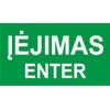 None Nežinomas Lipdukas įėjimas enter 100x180mm